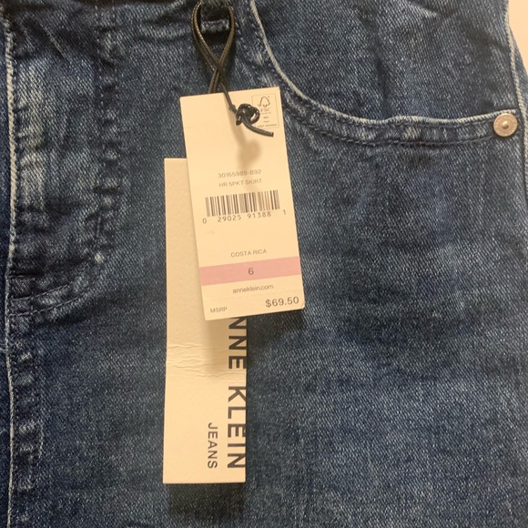 Anne Klein denim jean mini skirt women's size 6 - Picture 2 of 4